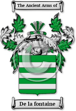De la fontaine Family Crest Download (jpg) Legacy Series - 150 DPI